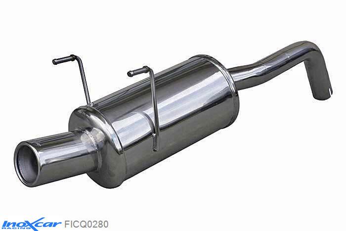 IX FICQ0280, Fiat 500 (312) 1.4 16V (100PK) 2007- Diameter 48mm, Inoxcar Rear silencer 1X80mm Stainless steel, With E.E.C. homologation