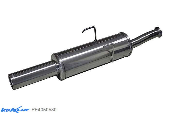 IX PE4050580, Peugeot 405 1.9 Mi 16 (147PK) 1992-1997, Inoxcar Rear silencer 1X80mm Stainless steel, With E.E.C. homologation