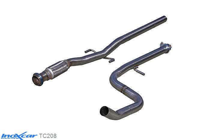 IX TC208, Peugeot 208 1.6 16V TURBO GTI (200PK) 2013-, Inoxcar Direct central pipe Stainless steel, Without E.E.C. homologation