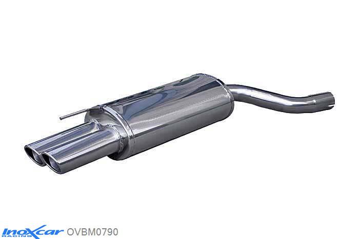 IX OVBM0790, BMW 3 serie (E46) 320D (150PK) 1999- Diameter 60mm, Inoxcar Rear silencer 2X90X70mm Stainless steel, With E.E.C. homologation