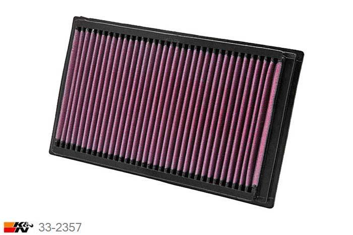 33-2357 K&N Luchtfilter Lengte 265 mm, Breedte 159 mm, Ford Fusion 2.3, 2006-2009