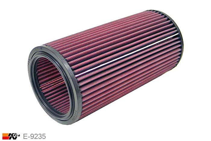 E-9235 K&N Luchtfilter Buitendiameter 130 mm , Binnendiameter 95 mm , Hoogte 264 mm, Renault Megane 1.9 DTI/Turbo Diesel 90/98 pk, 1997-2002