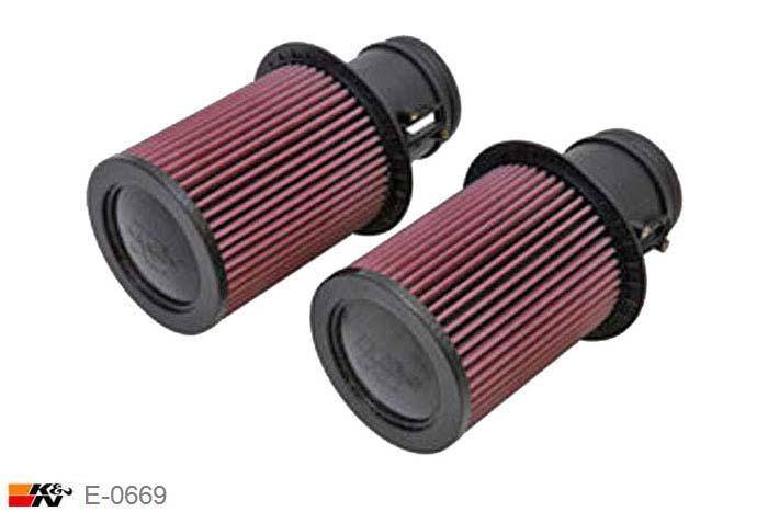 E-0669 K&N Luchtfilter, Audi R8 5.2 = set van 2 stuks, 2009-2014