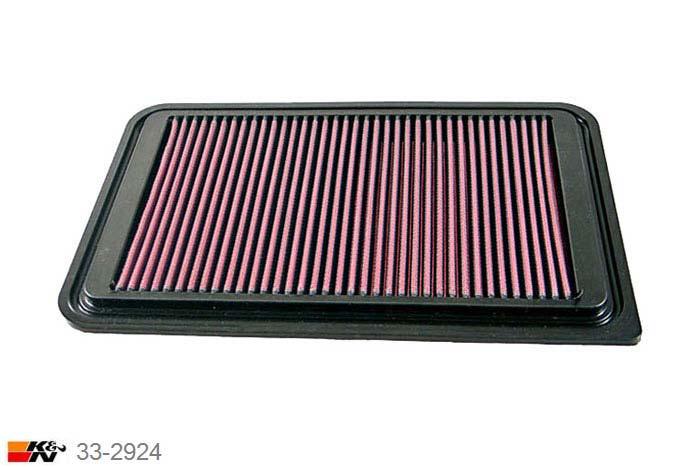 33-2924 K&N Luchtfilter Lengte 311 mm, Breedte 202 mm, Mazda 2 1.3, 2007-2014