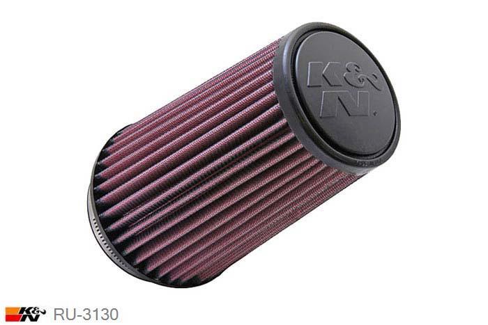 89mm aansluitdiameter, RU-3130, K&N Luchtfilter Universeel, Conisch, Lengte filter 178mm, Buitendiameter onder 117mm, Buitendiameter kap 89mm, Rubber kap, Lengte flens 16mm, 0 mm