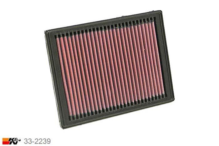 33-2239 K&N Luchtfilter Lengte 214 mm, Breedte 162 mm, Mini Cooper 1.4, 2003-2006