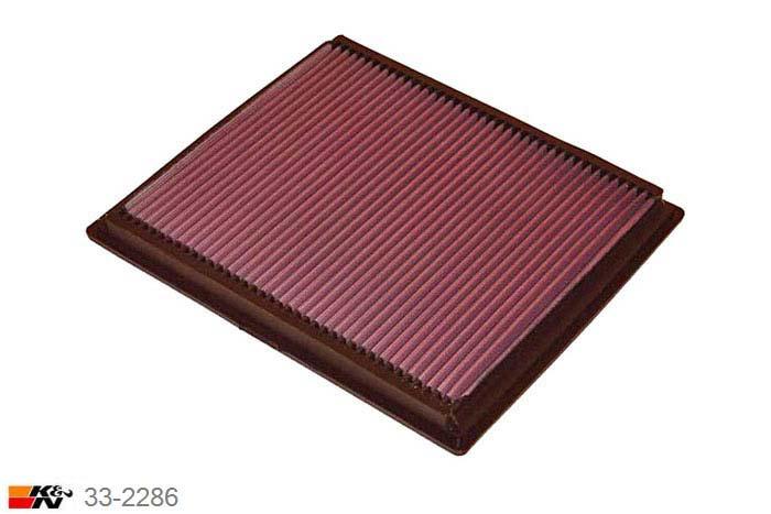 33-2286 K&N Luchtfilter Lengte 289 mm, Breedte 244 mm, Nissan Pathfinder 4.0, 2005-2012