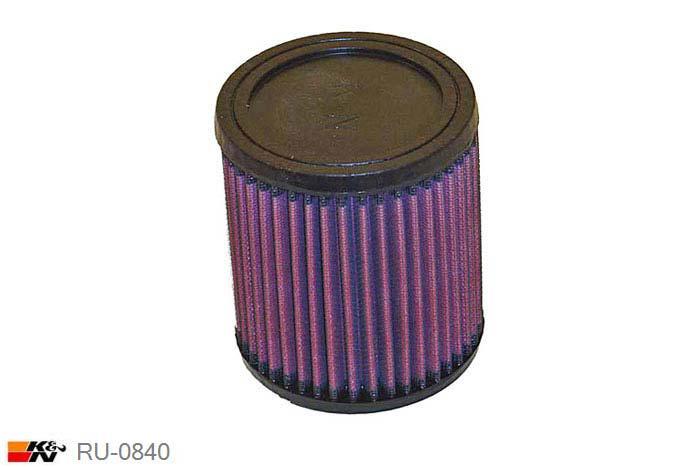 62mm aansluitdiameter, RU-0840, K&N Luchtfilter Universeel, Cilindrisch, Lengte filter 127mm, Buitendiameter onder 114mm, Buitendiameter kap 114mm, Rubber kap, Lengte flens 16mm, 0 mm