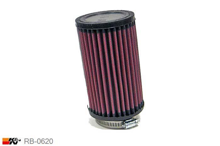 57mm aansluitdiameter, RB-0620, K&N Luchtfilter Universeel, Cilindrisch, Lengte filter 152mm, Buitendiameter onder 89mm, Buitendiameter kap 89mm, Rubber kap, Lengte flens 25mm, 5 graden hoek, 0 mm