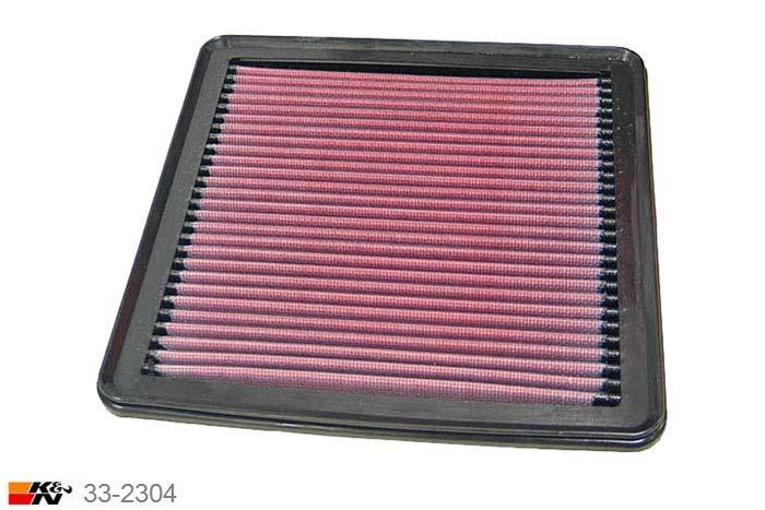 33-2304 K&N Luchtfilter Lengte 222 mm, Breedte 218 mm, Chrysler 300C 3.0 Diesel, 2005-2010