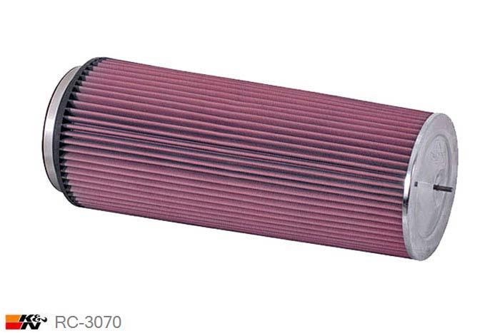 152mm aansluitdiameter, RC-3070, K&N Luchtfilter Universeel, Conisch, Lengte filter 457mm, Buitendiameter onder 191mm, Buitendiameter kap 178mm, Chroom kap, Lengte flens 25mm, 0 mm
