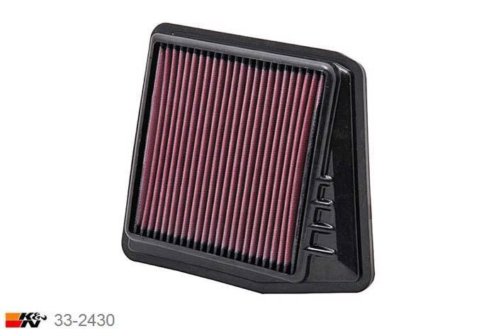33-2430 K&N Luchtfilter, Honda Accord 2.4 oe# 1722RL5A00, 2008-2015