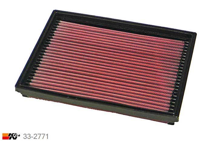 33-2771 K&N Luchtfilter Lengte 238 mm, Breedte 187 mm, Opel Vectra B 2.2 incl. DTI, 125/147PK, 2000-2003