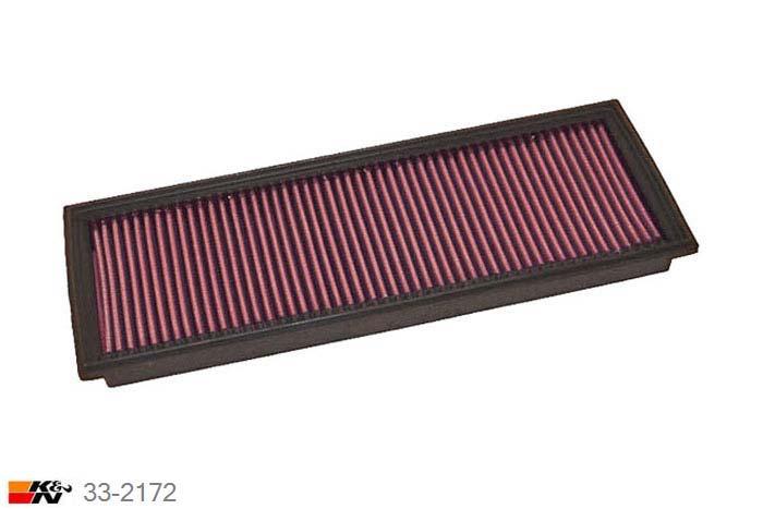 33-2172 K&N Luchtfilter Lengte 365 mm, Breedte 133 mm, Seat Leon 1.9, 64/1990PK, 1999-2004