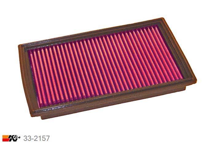 33-2157 K&N Luchtfilter Lengte 260 mm, Breedte 165 mm, Mazda MX6 2.5, 1998-2000