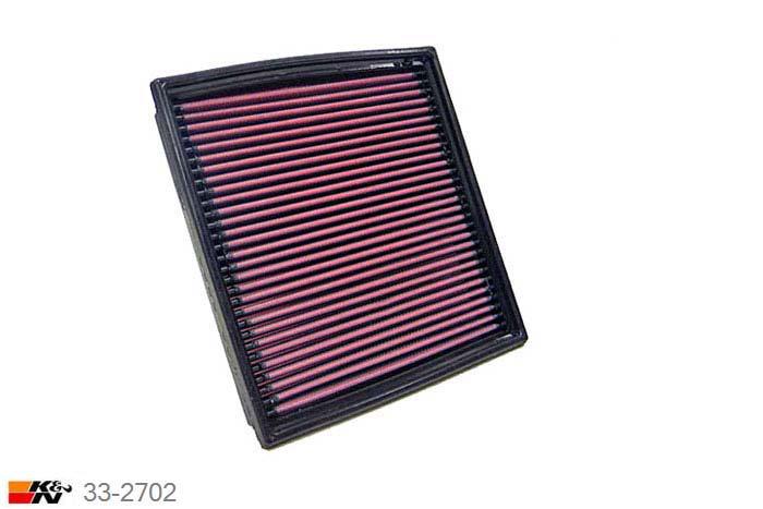33-2702 K&N Luchtfilter Lengte 224 mm, Breedte 218 mm, Mercedes E300 3.0 Diesel W124, 136PK, 1993-6/1995