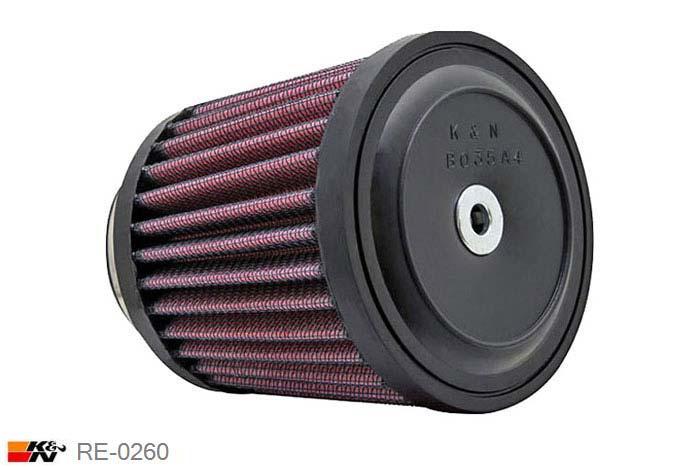 44mm aansluitdiameter, RE-0260, K&N Luchtfilter Universeel, Conisch, Lengte filter 89mm, Buitendiameter onder 75mm, Buitendiameter kap 89mm, Rubber kap, Lengte flens 16mm, 0 mm