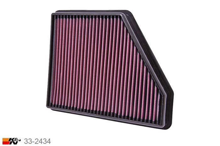 33-2434 K&N Luchtfilter Lengte 295 mm, Breedte 232 mm, Chevrolet Camaro 3.6, 2010-2015