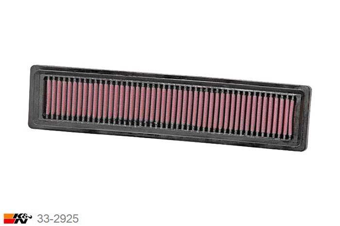 33-2925 K&N Luchtfilter Lengte 356 mm, Breedte 83 mm, Dacia Logan 1.2, 2013-2016