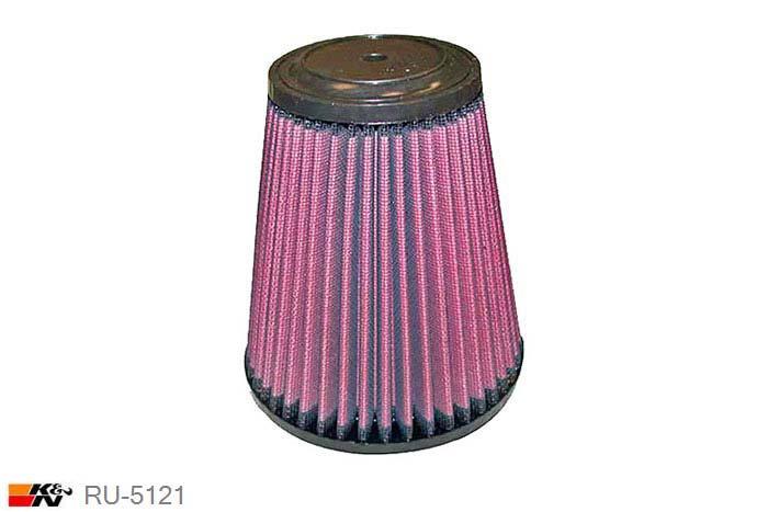 102mm aansluitdiameter, RU-5121, K&N Luchtfilter Universeel, Conisch, Lengte filter 152mm, Buitendiameter onder 137mm, Buitendiameter kap 89mm, Rubber kap, Lengte flens 16mm, 0 mm