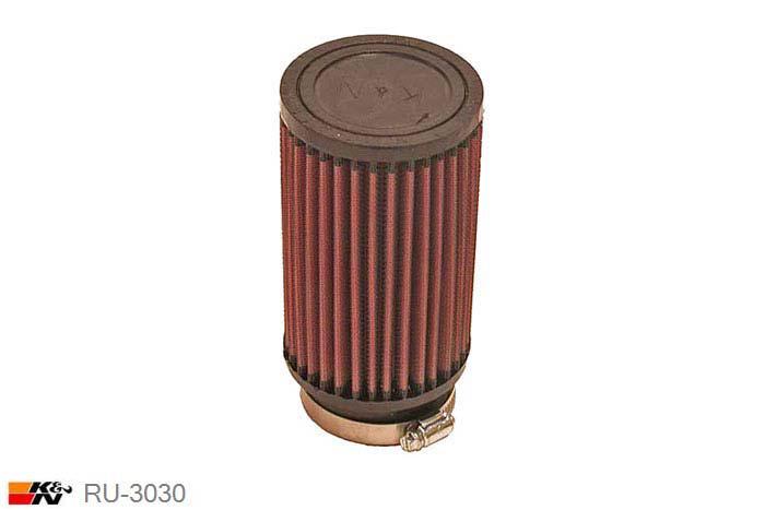 62mm aansluitdiameter, RU-3030, K&N Luchtfilter Universeel, Cilindrisch, Lengte filter 152mm, Buitendiameter onder 89mm, Buitendiameter kap 89mm, Rubber kap, Lengte flens 29mm, 0 mm