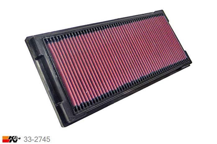 33-2745 K&N Luchtfilter Lengte 387 mm, Breedte 162 mm, BMW 318i 1.7 tds E36, 90PK, 1995-8/2000