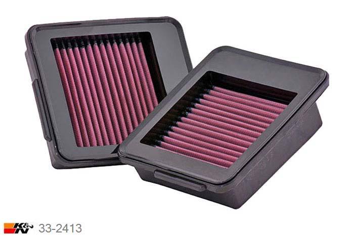 33-2413 K&N Luchtfilter, Nissan GT-R 3.8 = set van 2, 2009-2015
