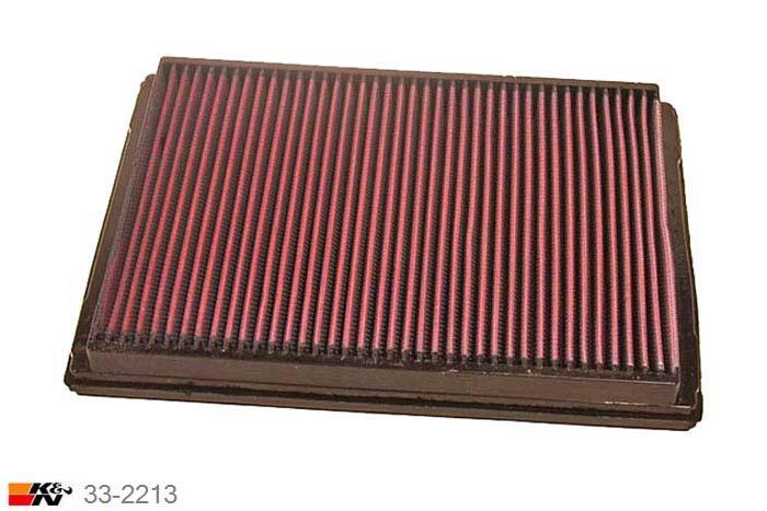 33-2213 K&N Luchtfilter Lengte 292 mm, Breedte 221 mm, Opel Zafira 2.2, 147PK, 2000-2011