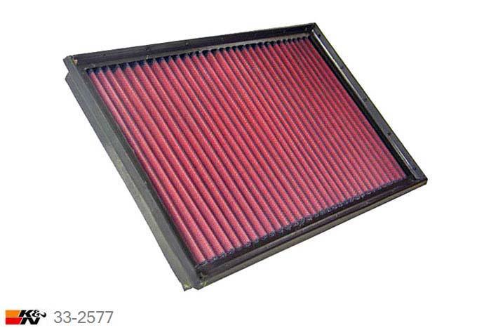 33-2577 K&N Luchtfilter Lengte 352 mm, Breedte 244 mm, BMW 324D 2.4 E30 Diesel/Turbo Diesel, 86/115PK, 1985-1991