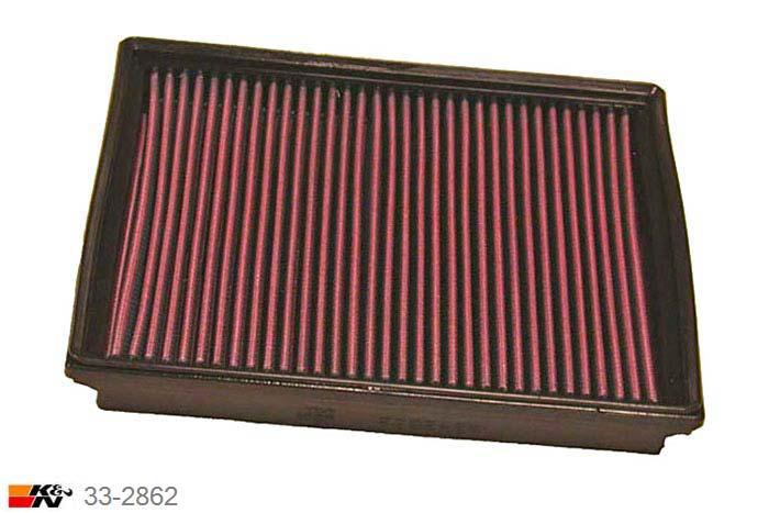 33-2862 K&N Luchtfilter Lengte 254 mm, Breedte 216 mm, Ford Ka 1.3, 60/69PK, 2002-2008