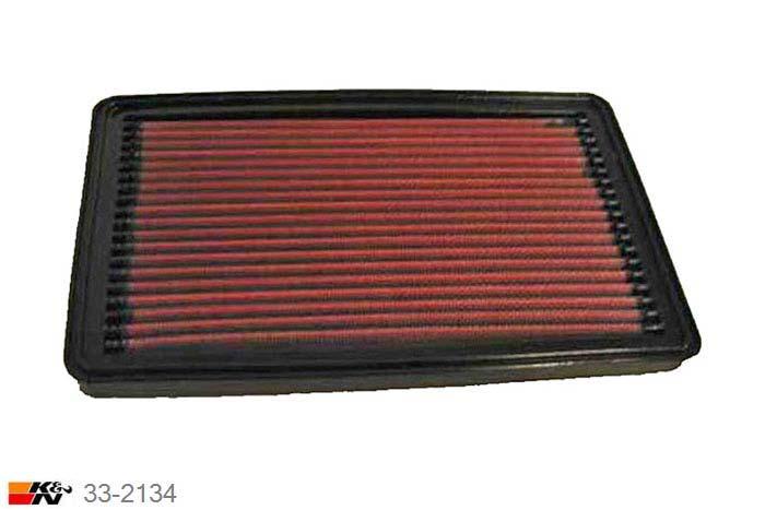 33-2134 K&N Luchtfilter Lengte 244 mm, Breedte 157 mm, Mazda 323F 1.5 DOHC, 89PK, 1994-2001