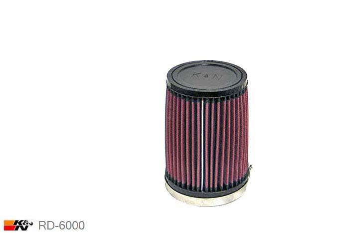 98mm aansluitdiameter, RD-6000, K&N Luchtfilter Universeel, Conisch, Lengte filter 152mm, Buitendiameter onder 108mm, Buitendiameter kap 102mm, Rubber kap, Lengte flens 11mm, 0 mm