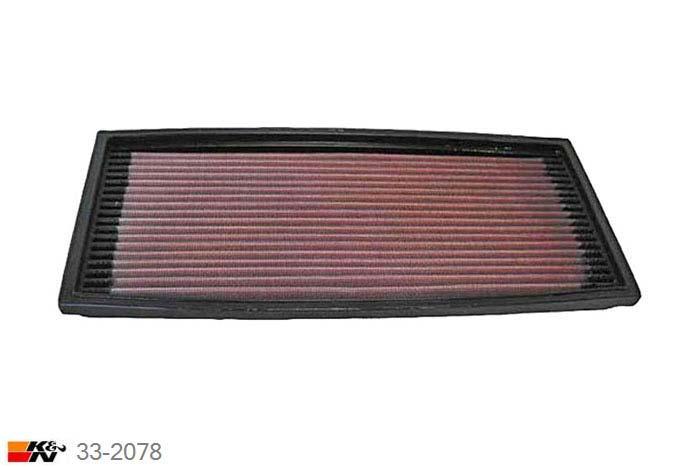33-2078 K&N Luchtfilter Lengte 324 mm, Breedte 146 mm, BMW 520i 2.0, 150PK, 1990-1996