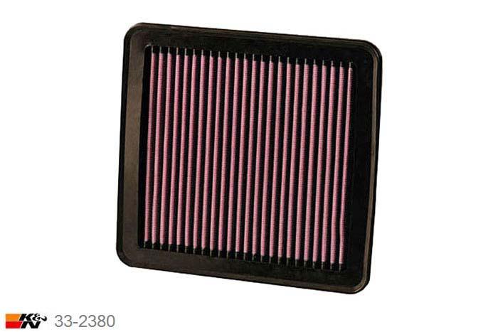 33-2380 K&N Luchtfilter Lengte 203 mm, Breedte 191 mm, Kia Ceed 1.4, 12-4-2006