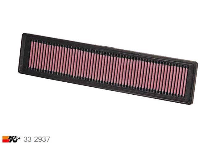 33-2937 K&N Luchtfilter Lengte 425 mm, Breedte 95 mm, Citroen Berlingo 1.6, 110PK, 2008-2010