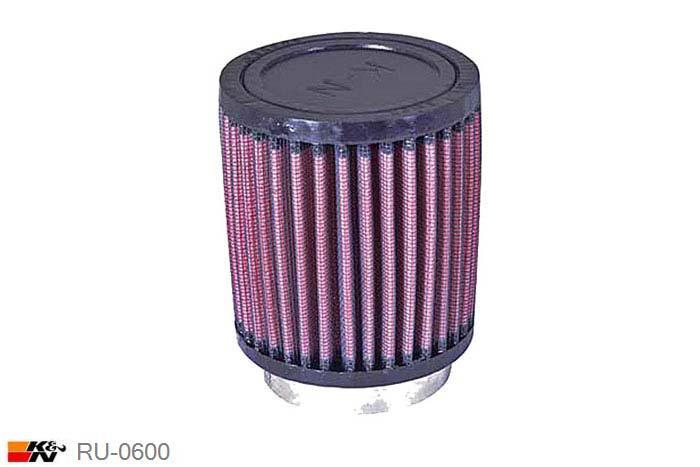 57mm aansluitdiameter, RU-0600, K&N Luchtfilter Universeel, Cilindrisch, Lengte filter 102mm, Buitendiameter onder 89mm, Buitendiameter kap 89mm, Rubber kap, Lengte flens 16mm, 0 mm
