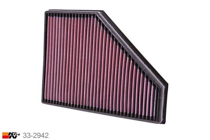 33-2942 K&N Luchtfilter, BMW 316D 2.0 excl. F30/F31, 2009-2012