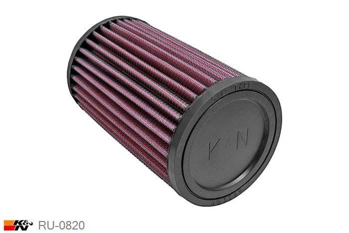 62mm aansluitdiameter, RU-0820, K&N Luchtfilter Universeel, Cilindrisch, Lengte filter 152mm, Buitendiameter onder 89mm, Buitendiameter kap 89mm, Rubber kap, Lengte flens 16mm, 0 mm