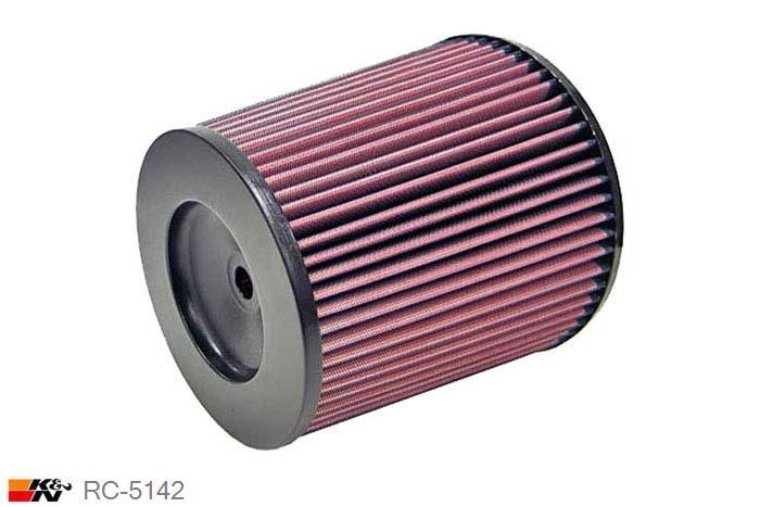 114mm aansluitdiameter, RC-5142, K&N Luchtfilter Universeel, Conisch, Lengte filter 203mm, Buitendiameter onder 203mm, Buitendiameter kap 168mm, Chroom kap, Lengte flens 35mm, 0 mm