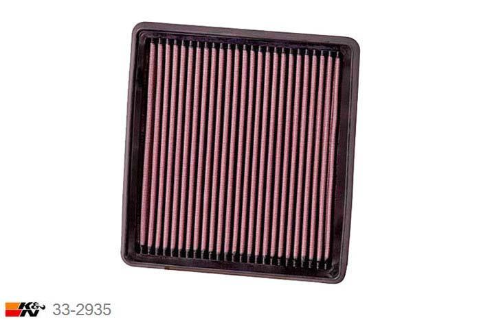 33-2935 K&N Luchtfilter Lengte 203 mm, Breedte 211 mm, Alfa Romeo Mito 1.4 Turbo, 2008-2016