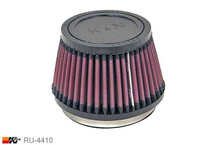 89mm aansluitdiameter, RU-4410, K&N Luchtfilter Universeel, Conisch, Lengte filter 76mm, Buitendiameter onder 117mm, Buitendiameter kap 89mm, Rubber kap, Lengte flens 16mm, 0 mm