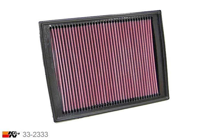 33-2333 K&N Luchtfilter Lengte 297 mm, Breedte 224 mm, Landrover Discovery 2.7, 190PK, 2004-2011