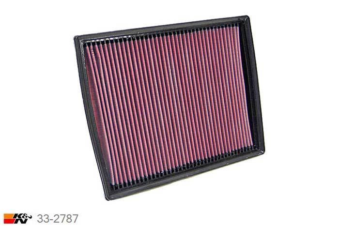 33-2787 K&N Luchtfilter Lengte 291 mm, Breedte 232 mm, Opel Astra G 1.2, 65/75PK, 1998-2004