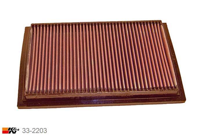 33-2203 K&N Luchtfilter Lengte 302 mm, Breedte 210 mm, Ford Galaxy 2.3 16V, 145PK, 2000-2006