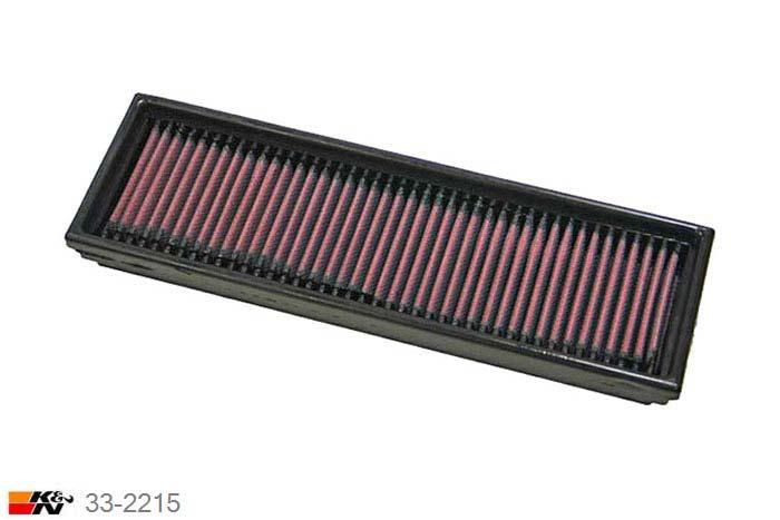 33-2215 K&N Luchtfilter Lengte 306 mm, Breedte 98 mm, Opel Movano 1.9 Di/Dti, 82PK, 2000-2001