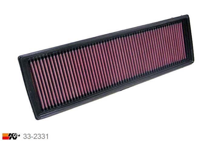 33-2331 K&N Luchtfilter Lengte 427 mm, Breedte 127 mm, VW Golf VI 2.5, 2009-2014