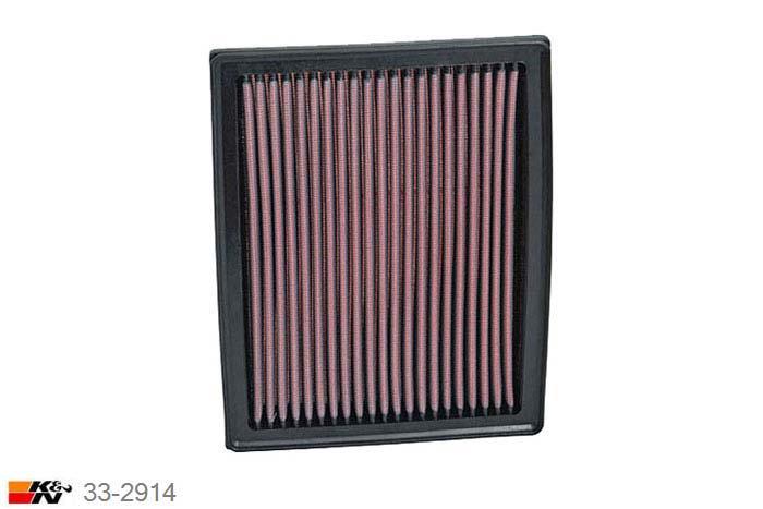 33-2914 K&N Luchtfilter Lengte 216 mm, Breedte 170 mm, Mercedes B200 2.0, 2005-2011
