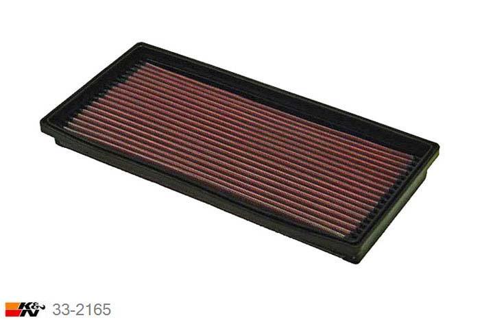 33-2165 K&N Luchtfilter Lengte 305 mm, Breedte 146 mm, Saab 9-mrt 2.0 Turbo (USA modellen), 175/210PK, 1998-2003