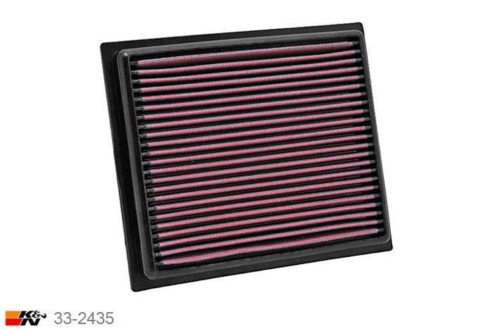 33-2435 K&N Luchtfilter Lengte 221 mm, Breedte 187 mm, Lexus CT200h 1.8, 2011-2015