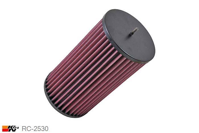 76mm aansluitdiameter, RC-2530, K&N Luchtfilter Universeel, Cilindrisch, Lengte filter 229mm, Buitendiameter onder 127mm, Buitendiameter kap 127mm, Chroom kap, Lengte flens 16mm, 0 mm